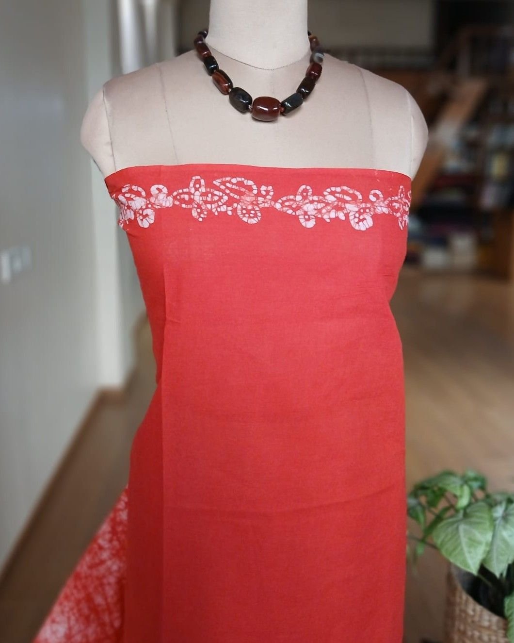 No-Zari Batik Saree from Madurai - (NZBS1001) - Image 8