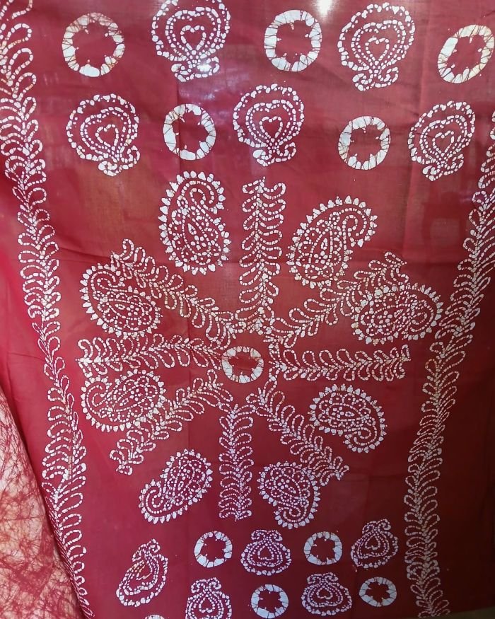 No-Zari Batik Saree from Madurai - (NZBS1004) - Image 7