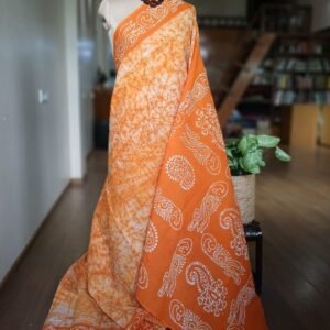 No-Zari Batik Saree from Madurai - (NZBS1005)