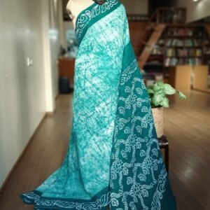 No-Zari Batik Saree from Madurai - (NZBS1007)