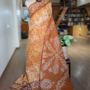 No-Zari Batik Saree from Madurai - (NZBS1008)