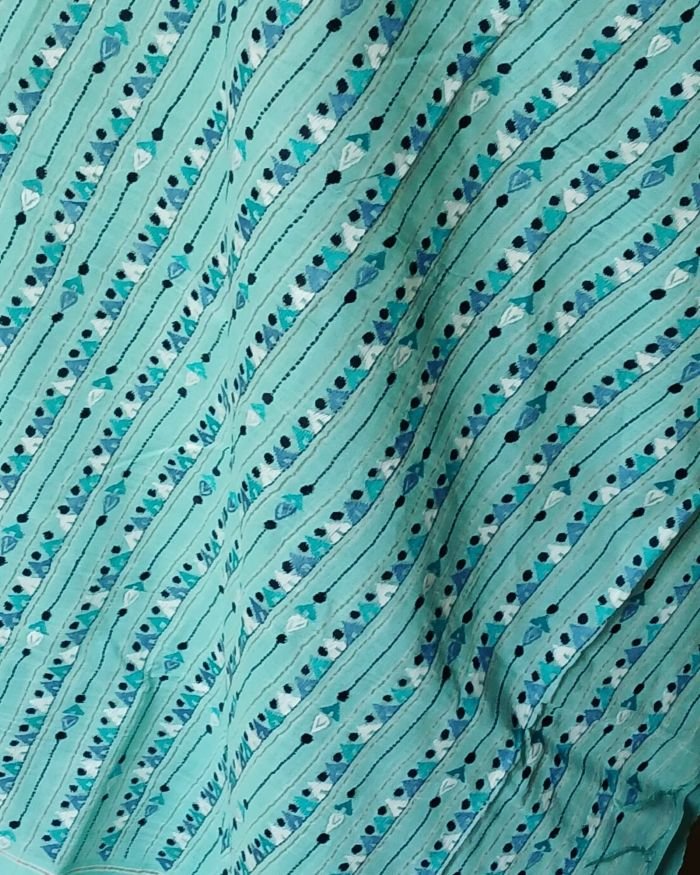 Cotton Kantha Saree from Santiniketan – (KNCS1067) - Image 3