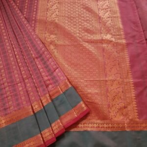 Silk-Cotton Kanchi Handweave with Zari - (SCHZ0011)