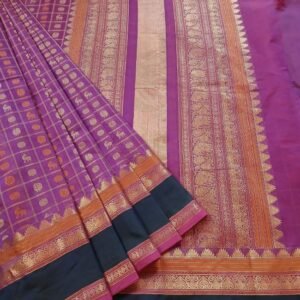 Silk-Cotton Kanchi Handweave with Zari - (SCHZ0012)