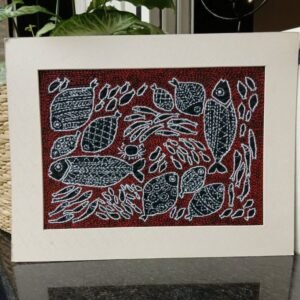 Kantha Embroidered Artwork Fish – (ARTW1018)