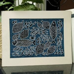 Kantha Embroidered Artwork Fish – (ARTW1019)