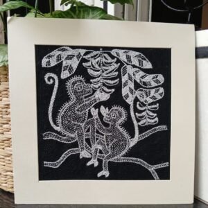 Kantha Embroidered Artwork Monkey – (ARTW1022)