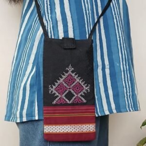 Kasuti Embroidered Mobile Phone Sling Bag -(KSMS0011)