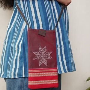 Kasuti Embroidered Mobile Phone Sling Bag -(KSMS0012)