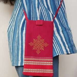 Kasuti Embroidered Mobile Phone Sling Bag -(KSMS0013)