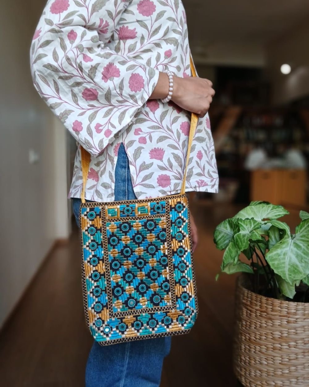 Katri Mashru Sling Bag - (KMSB0002)