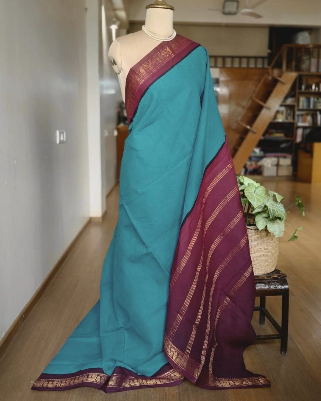 Madurai Kattuchayam Saree in Cotton - (MKSC0001) - Image 2