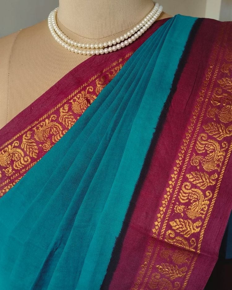 Madurai Kattuchayam Saree in Cotton - (MKSC0001) - Image 6