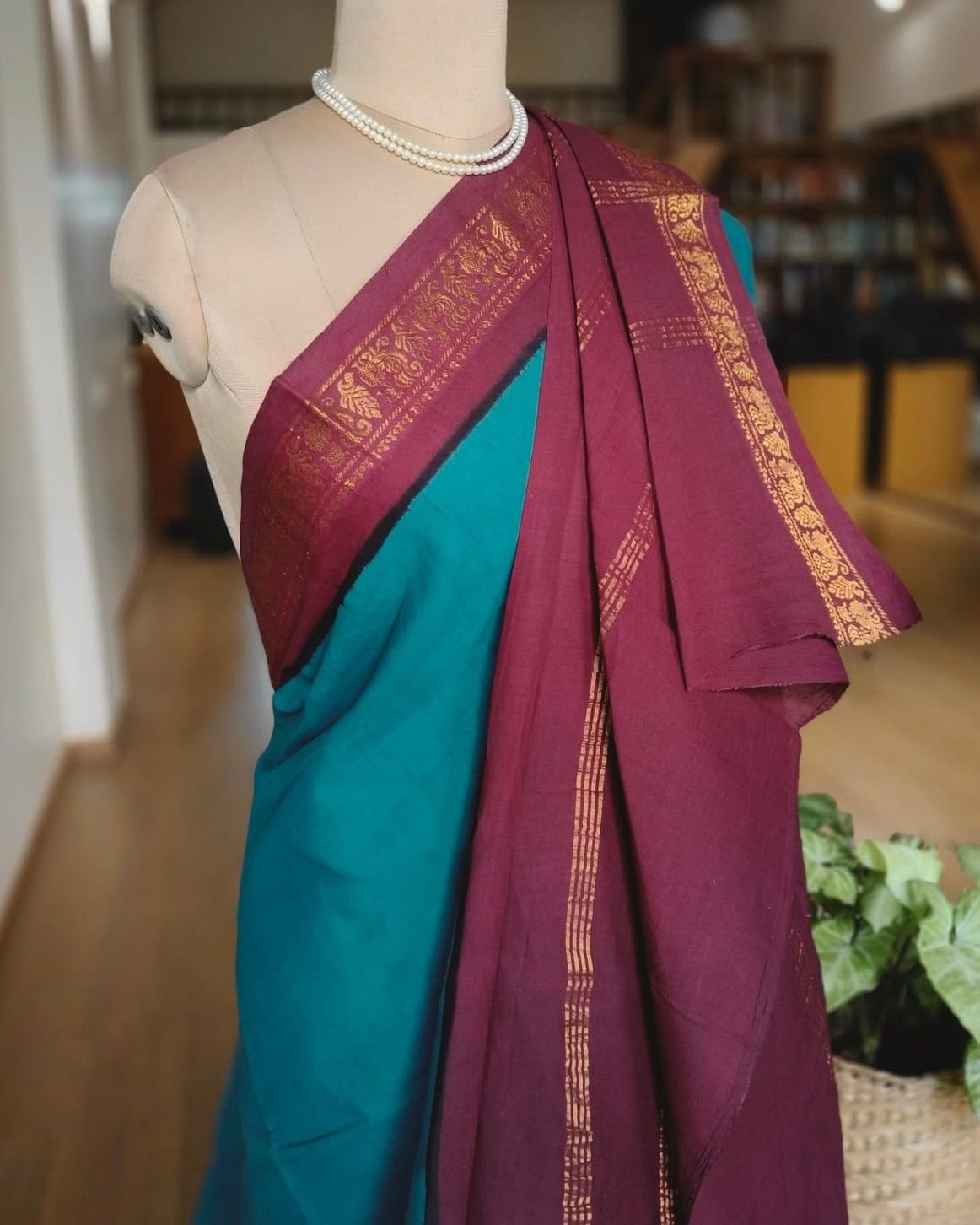 Madurai Kattuchayam Saree in Cotton - (MKSC0001)