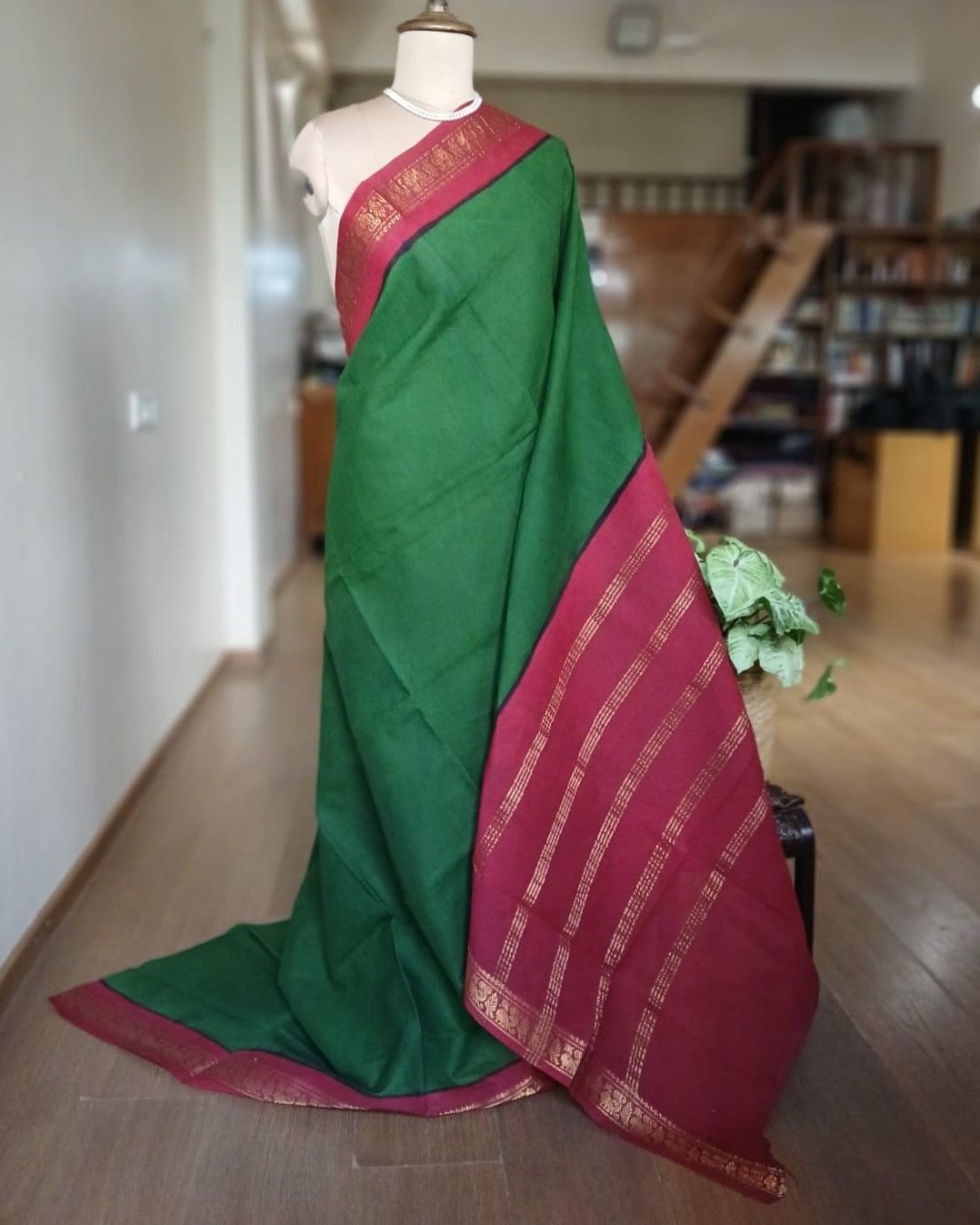 Madurai Kattuchayam Saree in Cotton - (MKSC0007) - Image 2