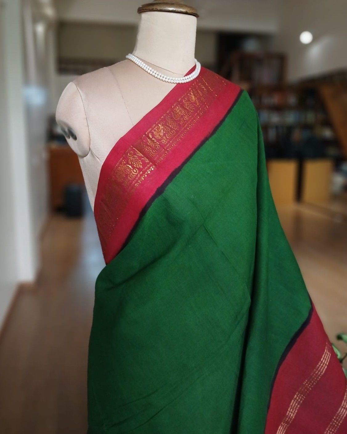 Madurai Kattuchayam Saree in Cotton - (MKSC0007) - Image 3