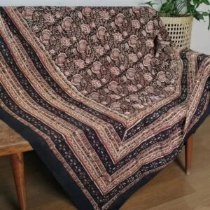 Natural Dyes Double Bedsheet in Handblock  (NDHB0004)