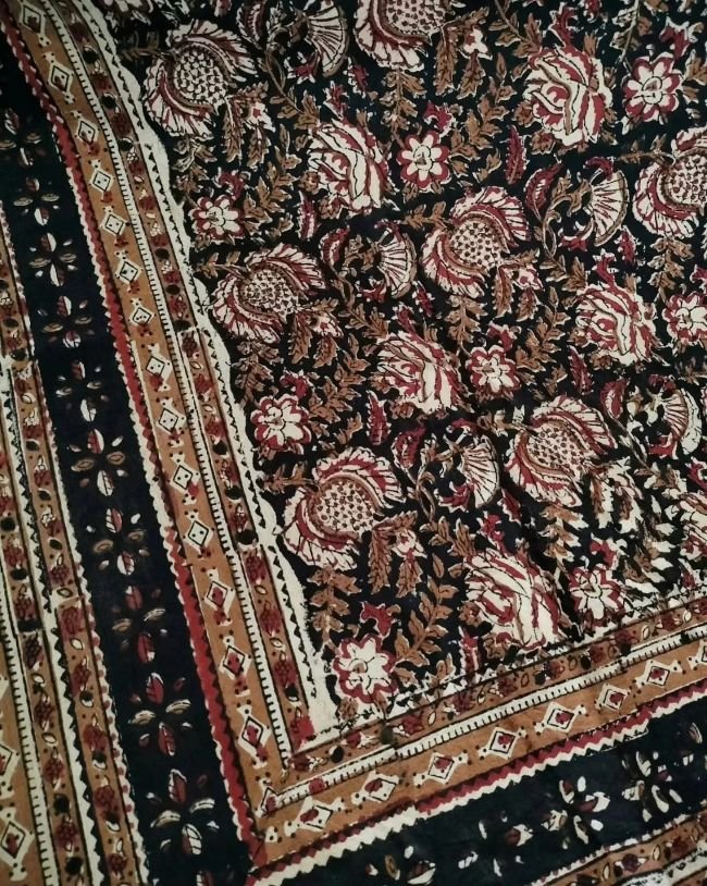 Natural Dyes Double Bedsheet in Handblock (NDHB0004) - Image 2