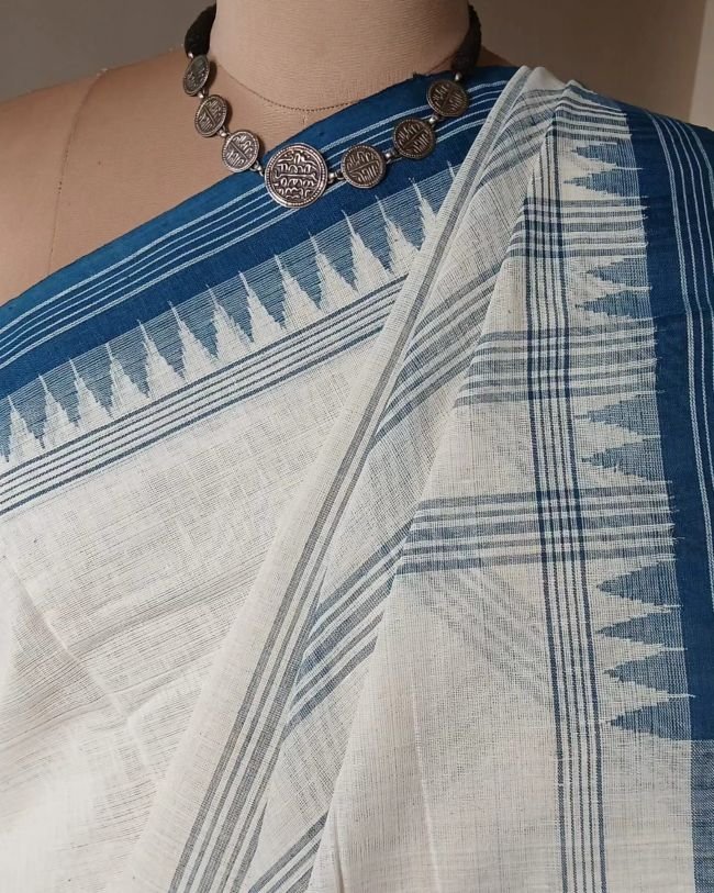Ponduru Handspun Handwoven Cotton Saree - (PKSC0002) - Image 2