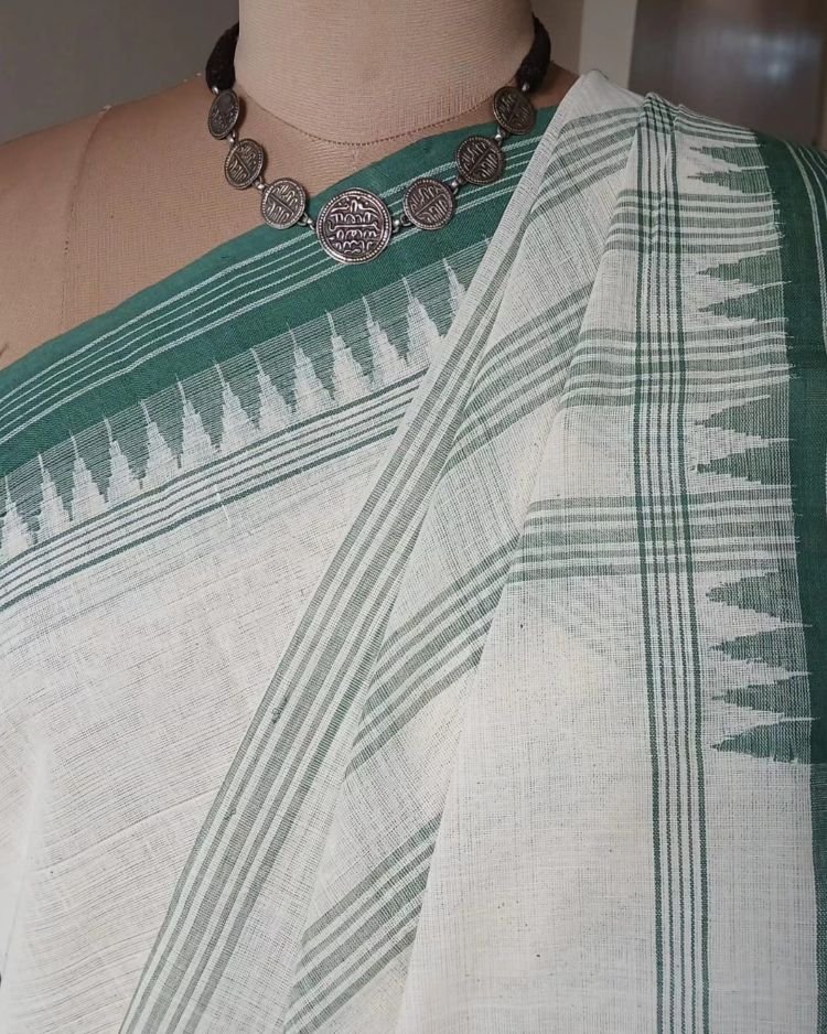Ponduru Handspun Handwoven Cotton Saree - (PKSC0003) - Image 4