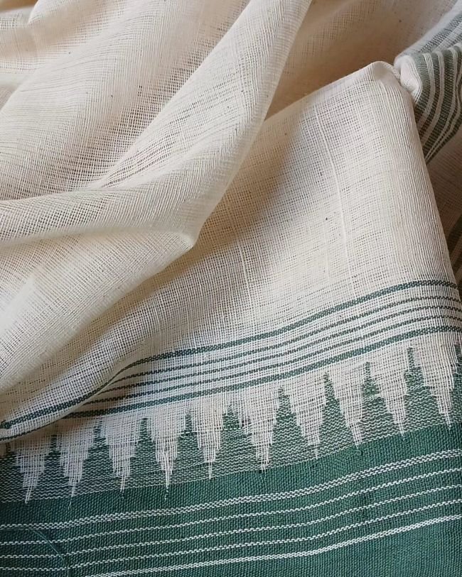 Ponduru Handspun Handwoven Cotton Saree - (PKSC0003) - Image 7