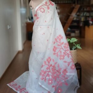 Handweave Jamdani Silk Saree – (SJMS1133)