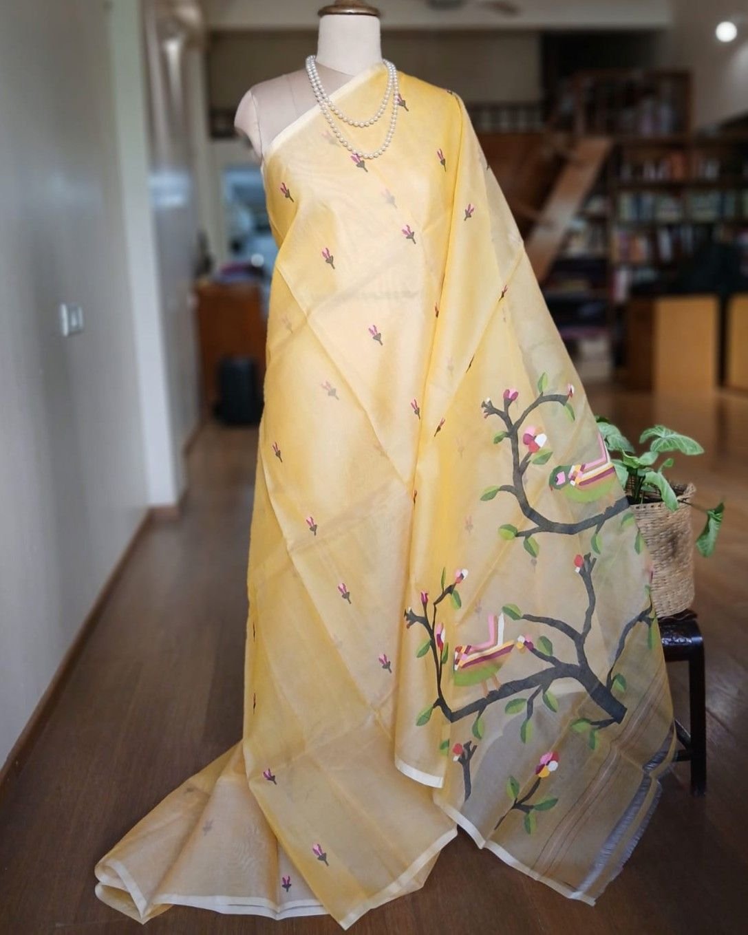 Handweave Jamdani Silk Saree – (SJMS1143)