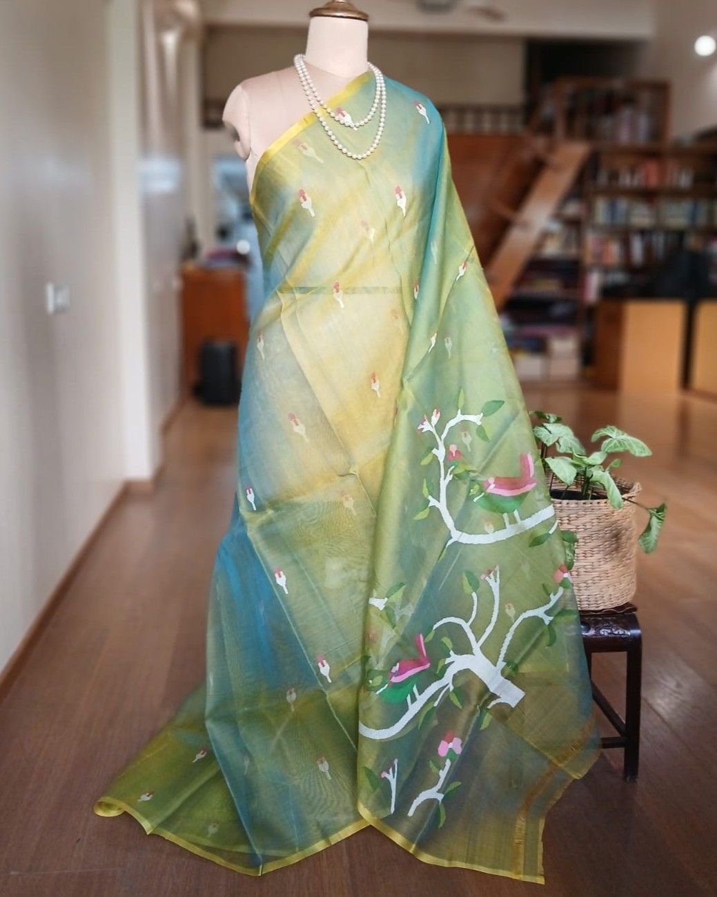 Handweave Jamdani Silk Saree – (SJMS1142)