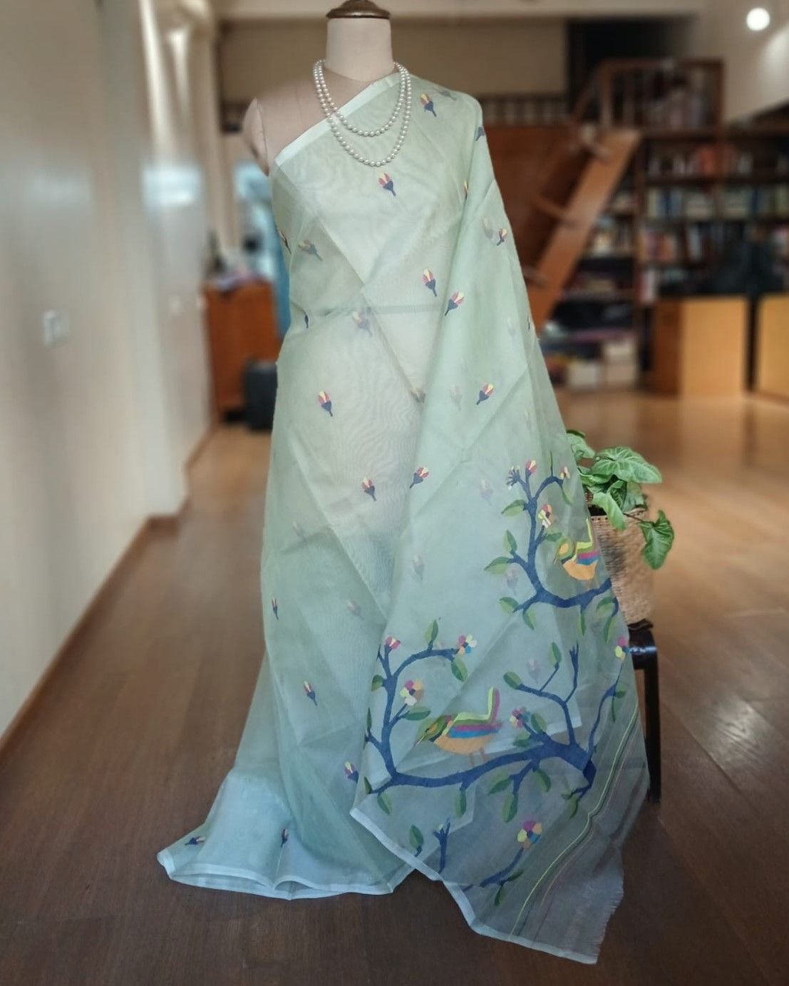 Handweave Jamdani Silk Saree – (SJMS1138)