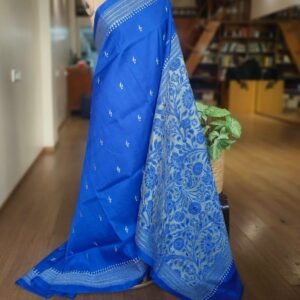 Santiniketan Kantha Saree in pure Bisnupuri Silk – (SNBK1068)