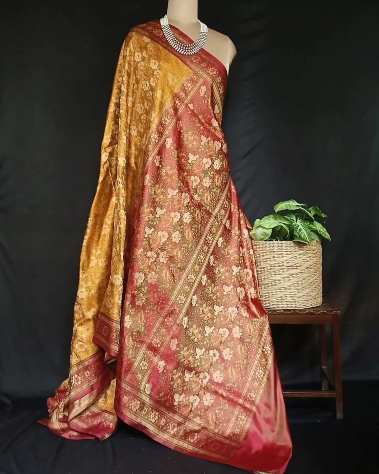 Banarasi Tehri Tanchoi Jamavar Silk Saree – (BTTJ0001) - Image 5