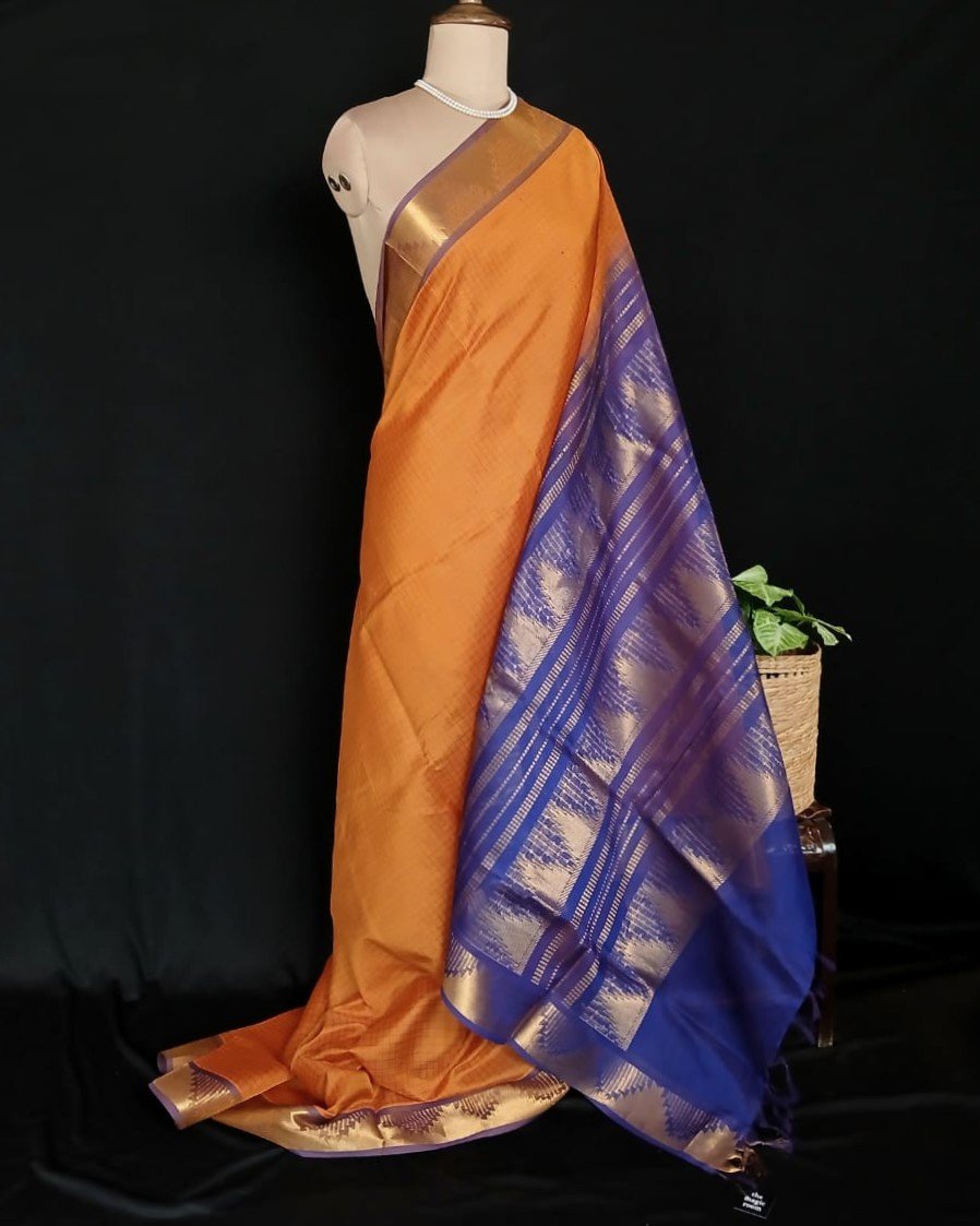 Silk-Cotton Kanchi Handweave with Zari – (SCHZ0018)