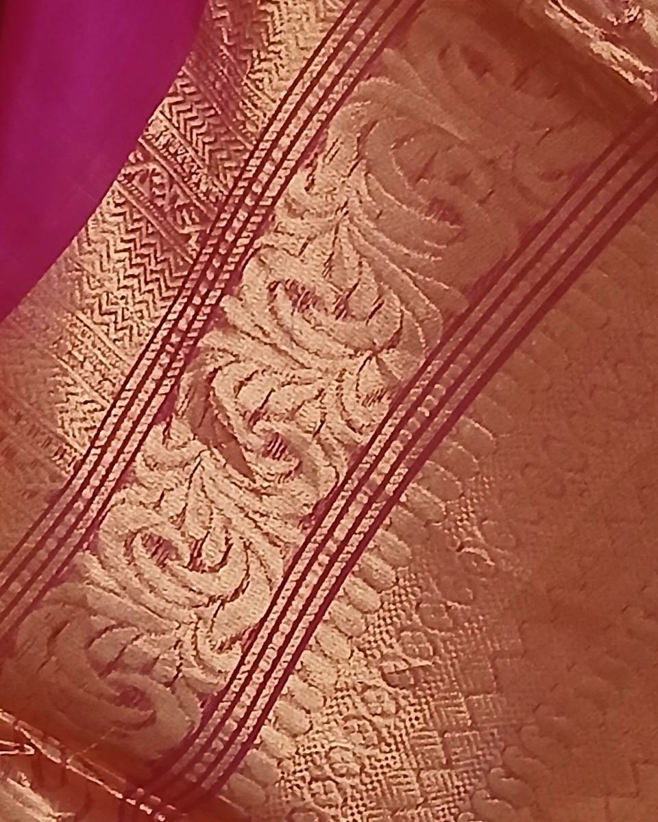 Silk-Cotton Handweave from Chettinad - (SCHC0002) - Image 9