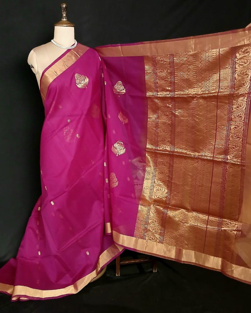Silk-Cotton Handweave from Chettinad - (SCHC0002) - Image 2