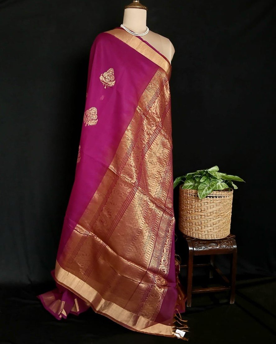 Silk-Cotton Handweave from Chettinad - (SCHC0002) - Image 10