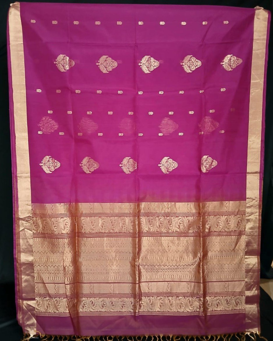 Silk-Cotton Handweave from Chettinad - (SCHC0002) - Image 3