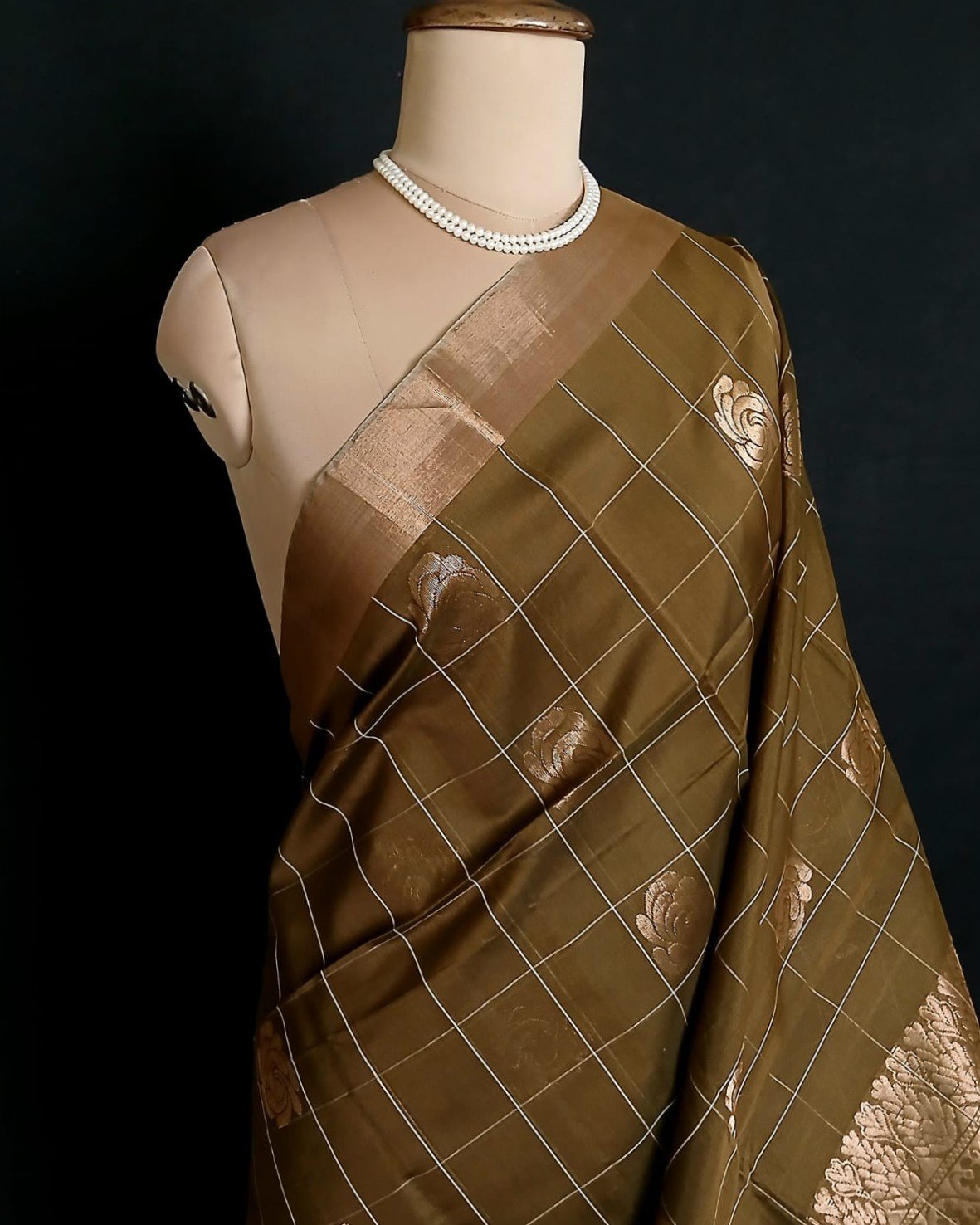 Silk-Cotton Handweave from Chettinad - (SCHC0001) - Image 6