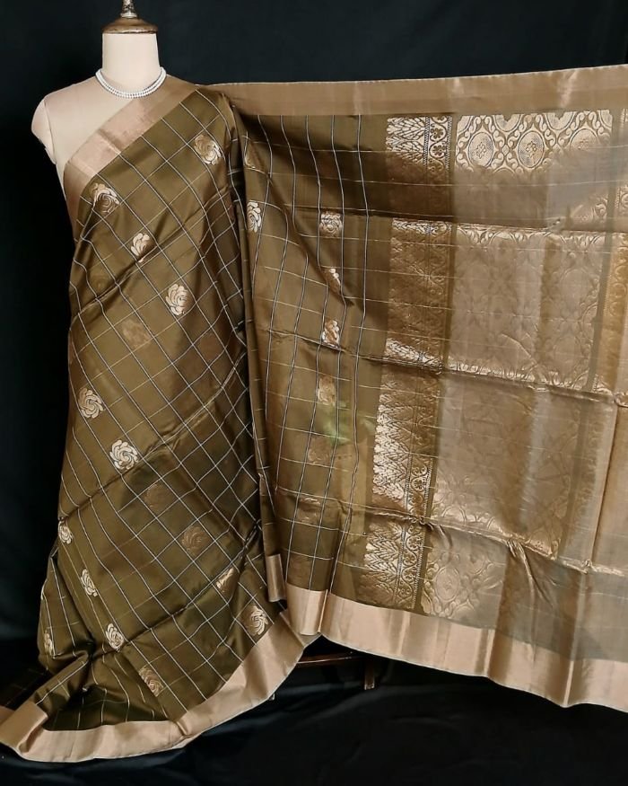 Silk-Cotton Handweave from Chettinad - (SCHC0001) - Image 2