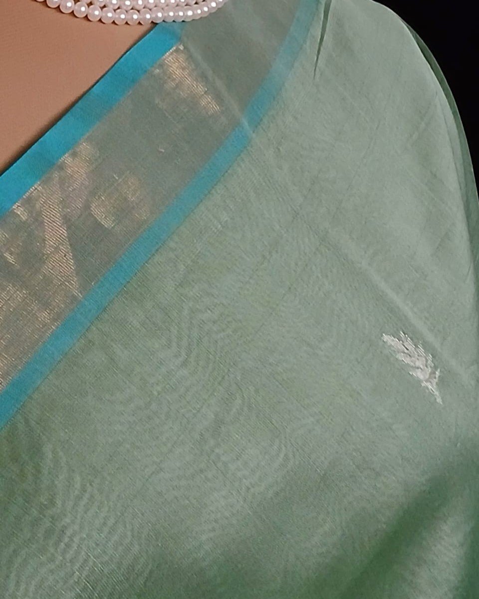 Silk-Cotton Handweave from Chettinad - (SCHC0003) - Image 4