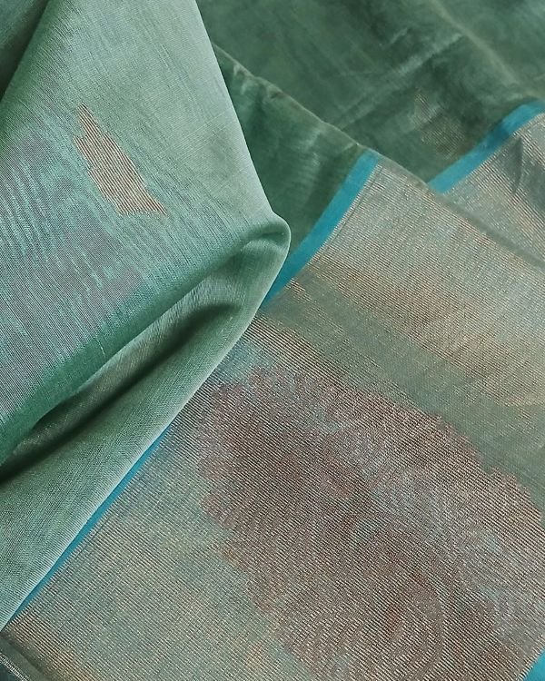 Silk-Cotton Handweave from Chettinad - (SCHC0003) - Image 8