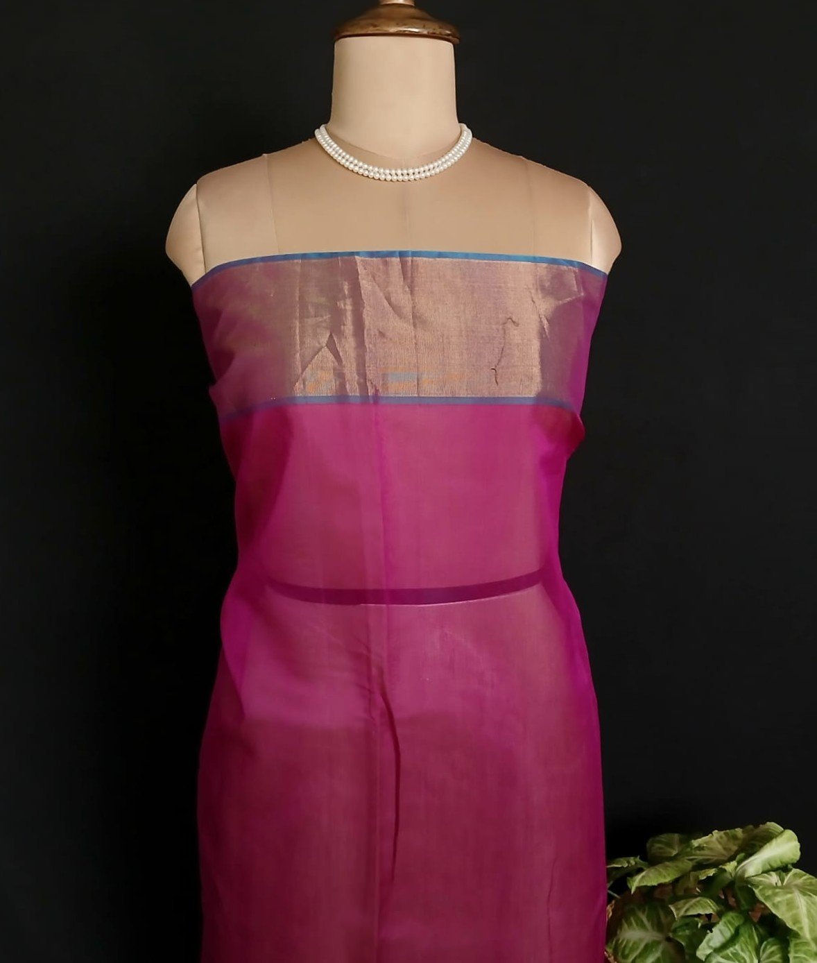 Silk-Cotton Handweave from Chettinad - (SCHC0003) - Image 9
