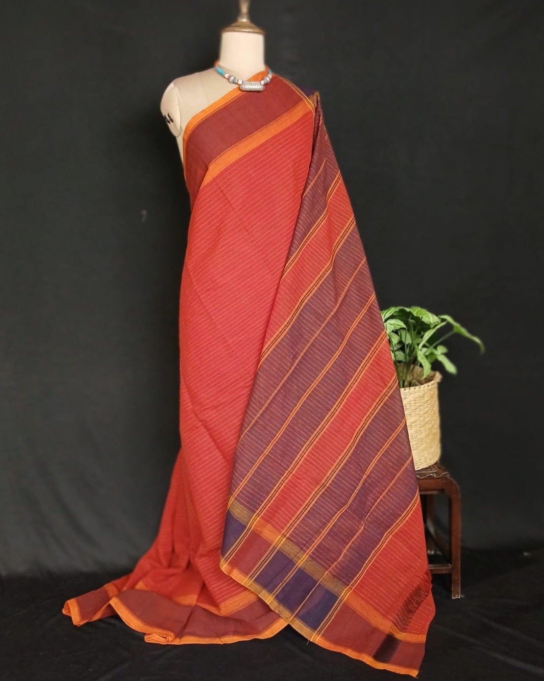 Classic Handwoven 40-count Kandangi from Chettinad - (CHKS0025)