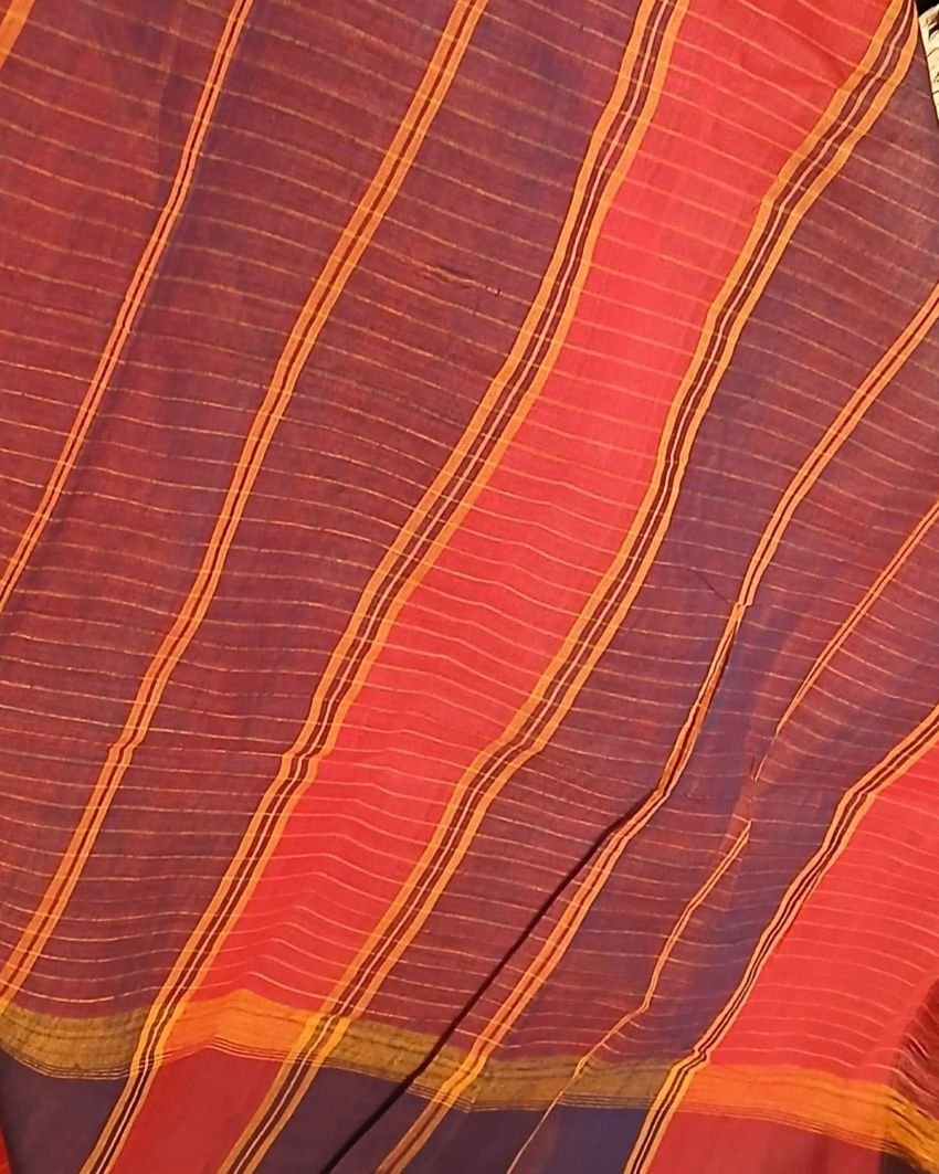 Classic Handwoven 40-count Kandangi from Chettinad - (CHKS0025) - Image 4