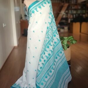 Cotton Kantha Saree from Santiniketan – (KNCS1063)