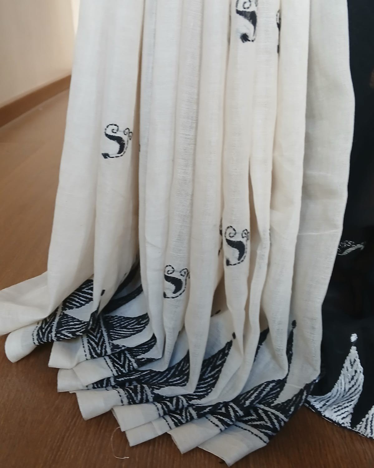 Cotton Kantha Saree from Santiniketan – (KNCS1064) - Image 7