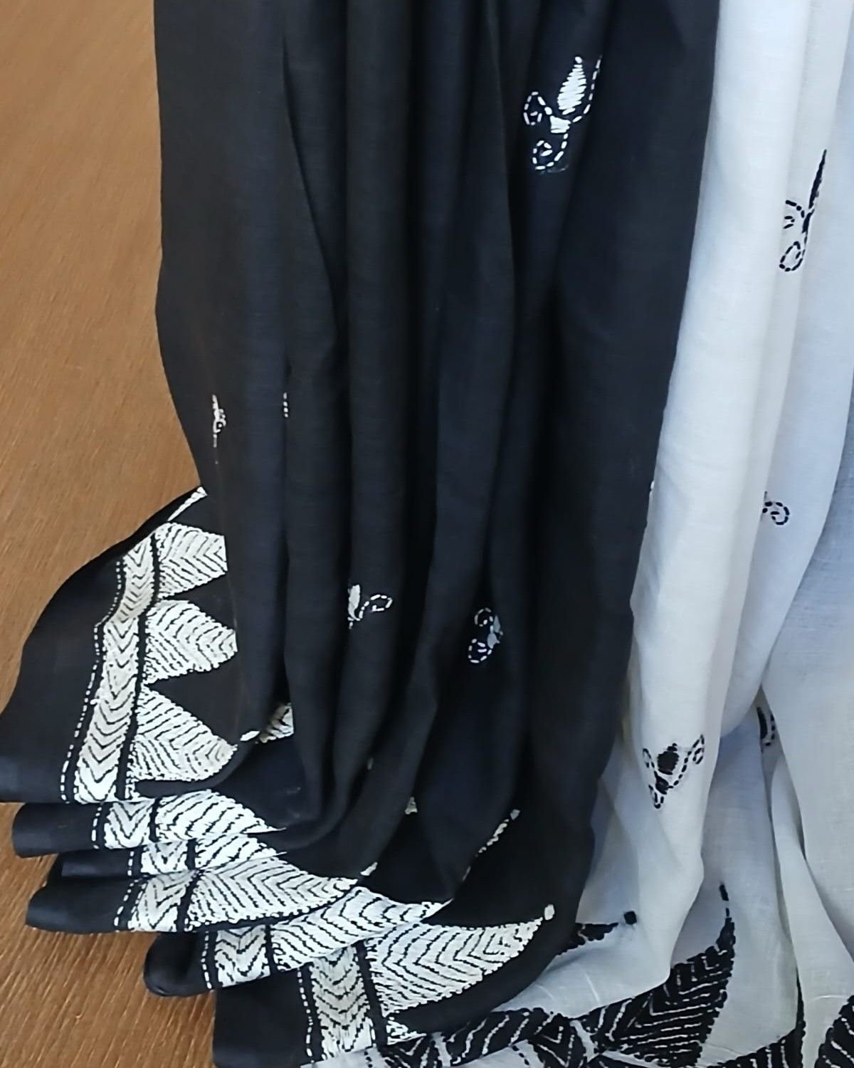 Cotton Kantha Saree from Santiniketan – (KNCS1065) - Image 7