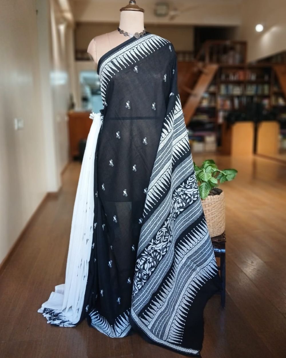 Cotton Kantha Saree from Santiniketan – (KNCS1066)