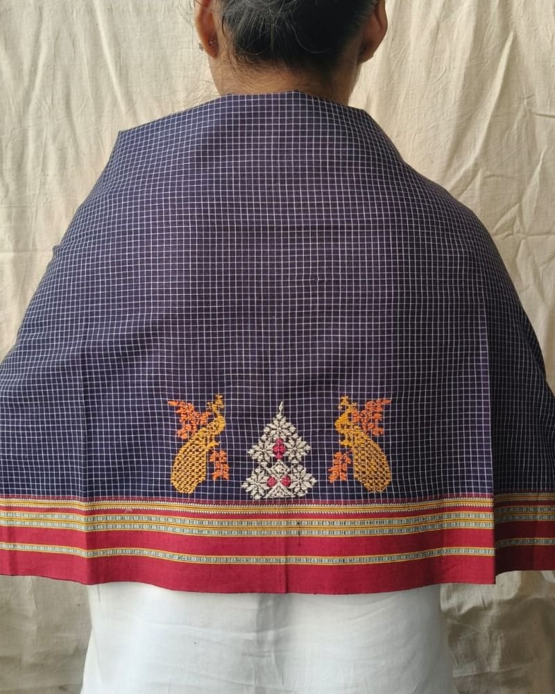 Kasuti Hand-Embroidery Blouse Piece – (KHBP0067)