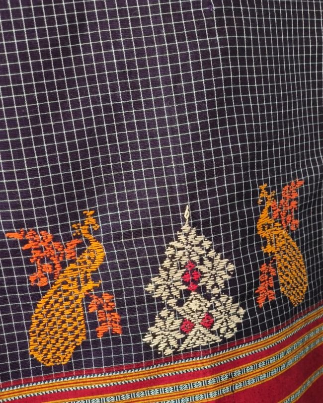 Kasuti Hand-Embroidery Blouse Piece – (KHBP0067) - Image 2