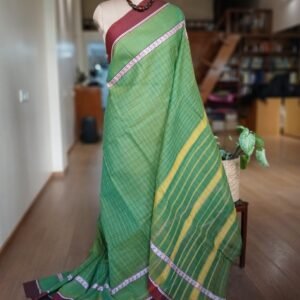 Handloom Cotton Saree from Narayanpet in Telangana – (HCSN0038)